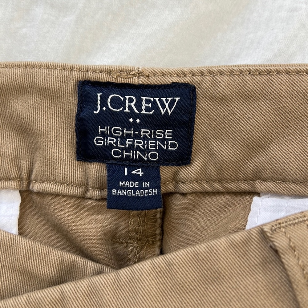 J Crew High Rise Girlfriend Chino’s